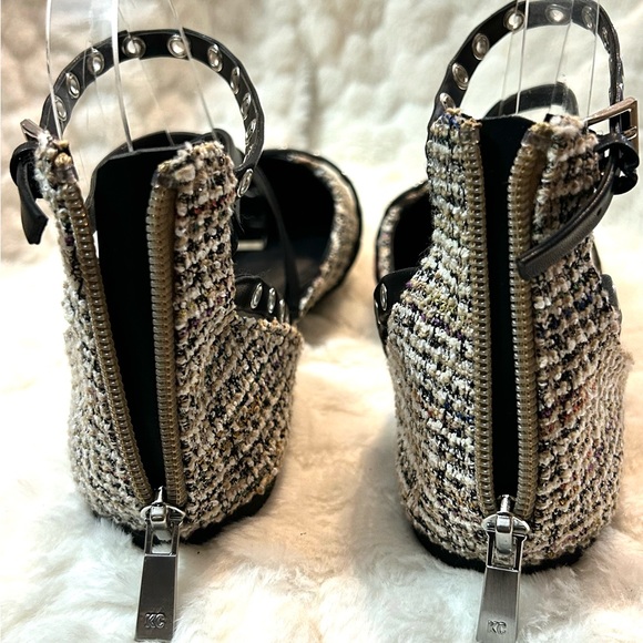 Kenneth Cole Tweed Mason Ballet Flats ankle strap women’s size 5.5M - Picture 12 of 15